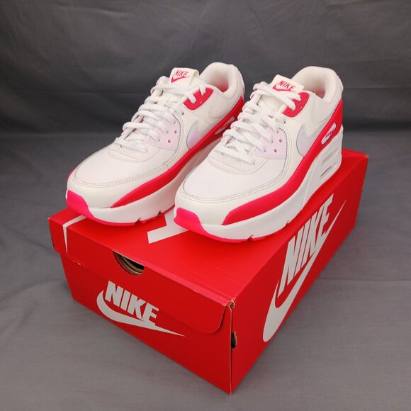 Nike Air Max 90 LV8 Women's Shoes Sneakers HF5073 133 White Red Sizes 8-10 - Picture 10 of 10
